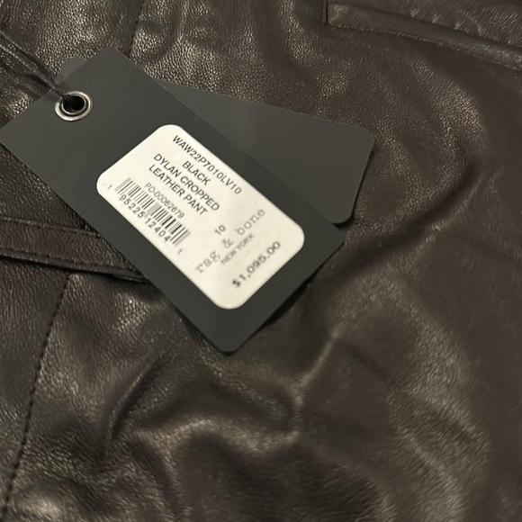 Rag & Bone Dylan Cropped Leather Pant Sz10 - Picture 3 of 9